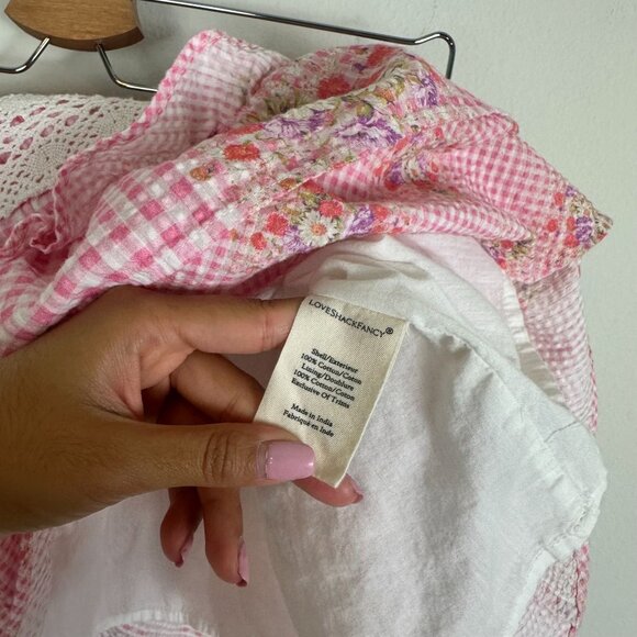 LoveShackFancy Pink Ruffled Mini Skirt - Picture 6 of 9